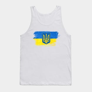 Ukraine Kiev flag - grunge brick stone Tank Top